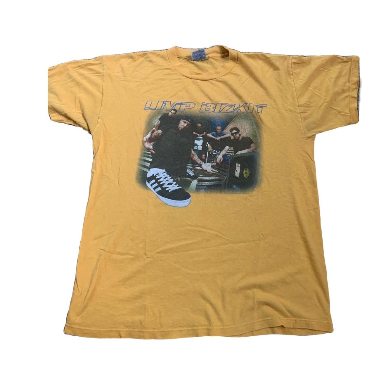 LIMP BIZKIT イエローTシャツ Limp Bizkit vintage t shirt. Size large. | Depop