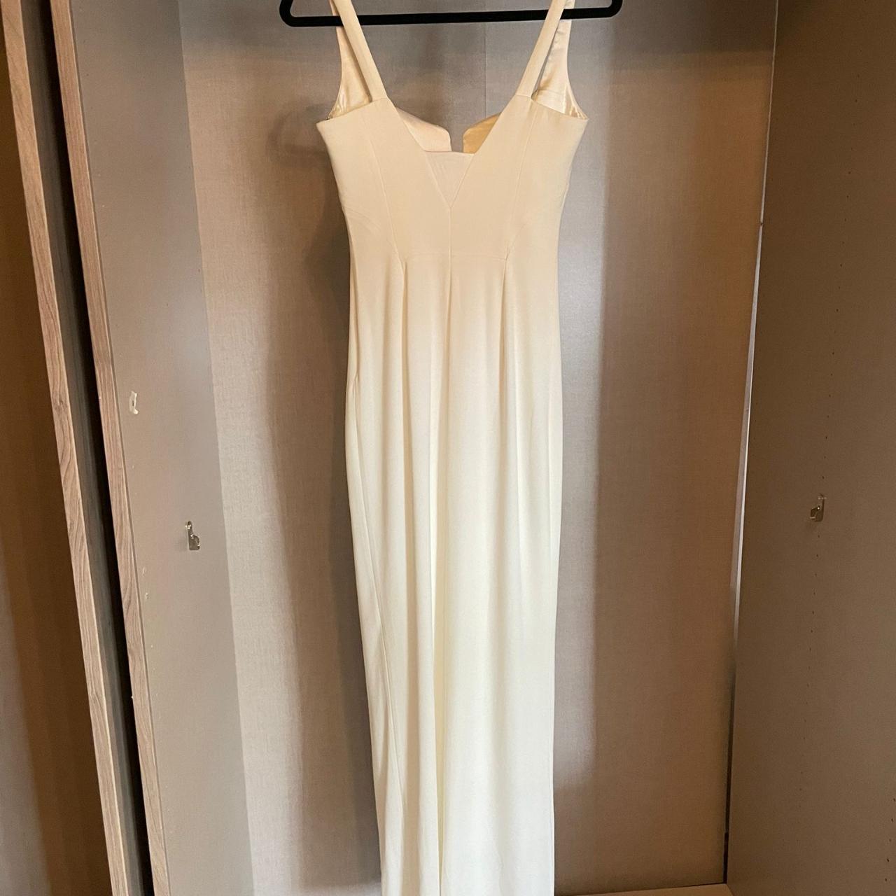 Ivory white crepe jumpsuit from Galvan London Depop