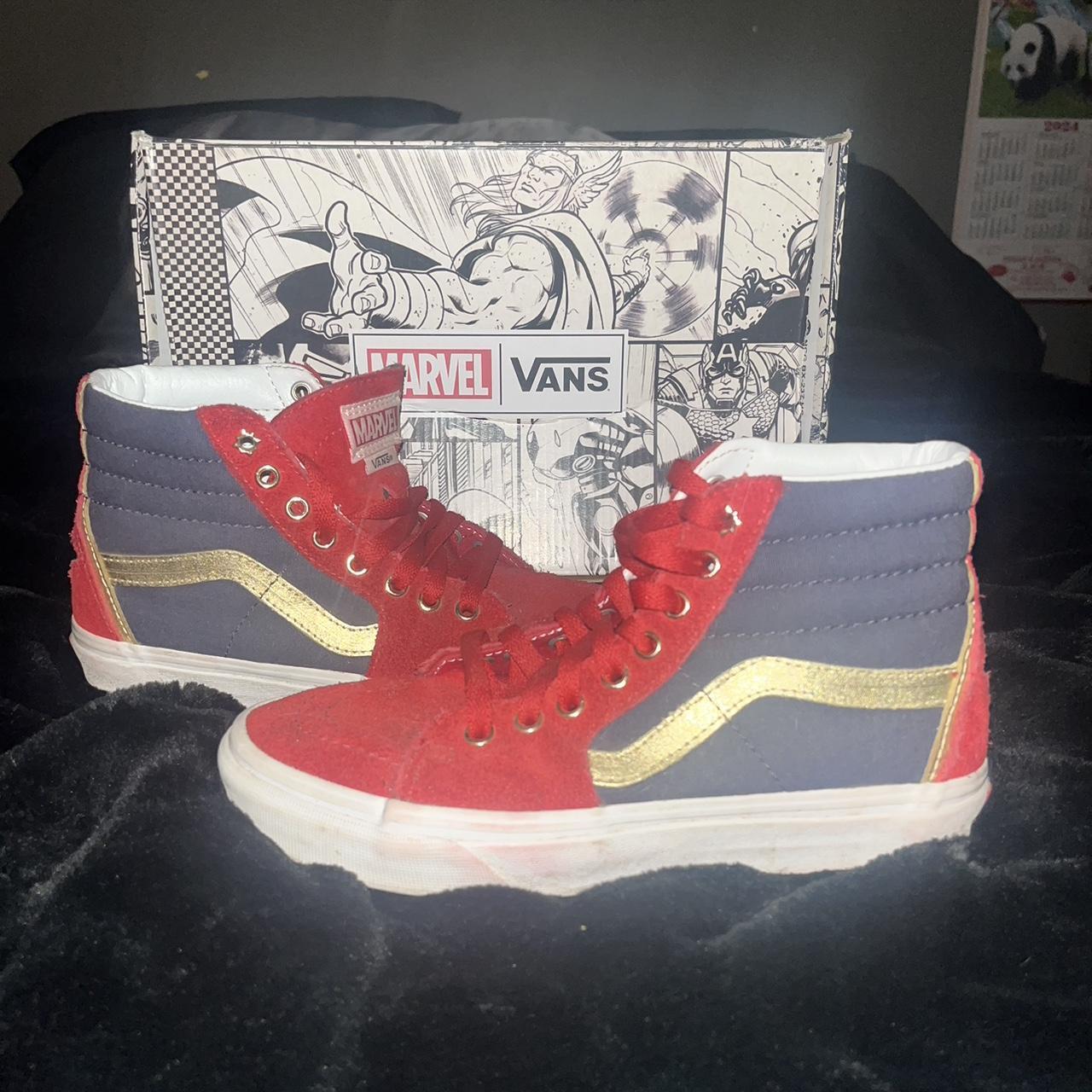 Captain marvel high top vans online