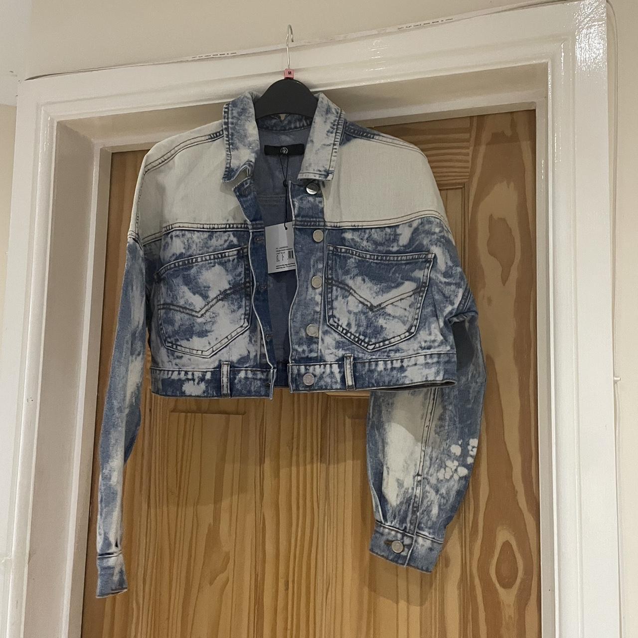 Missguided Cropped Denim Jacket. Size 6. Brand New. Depop