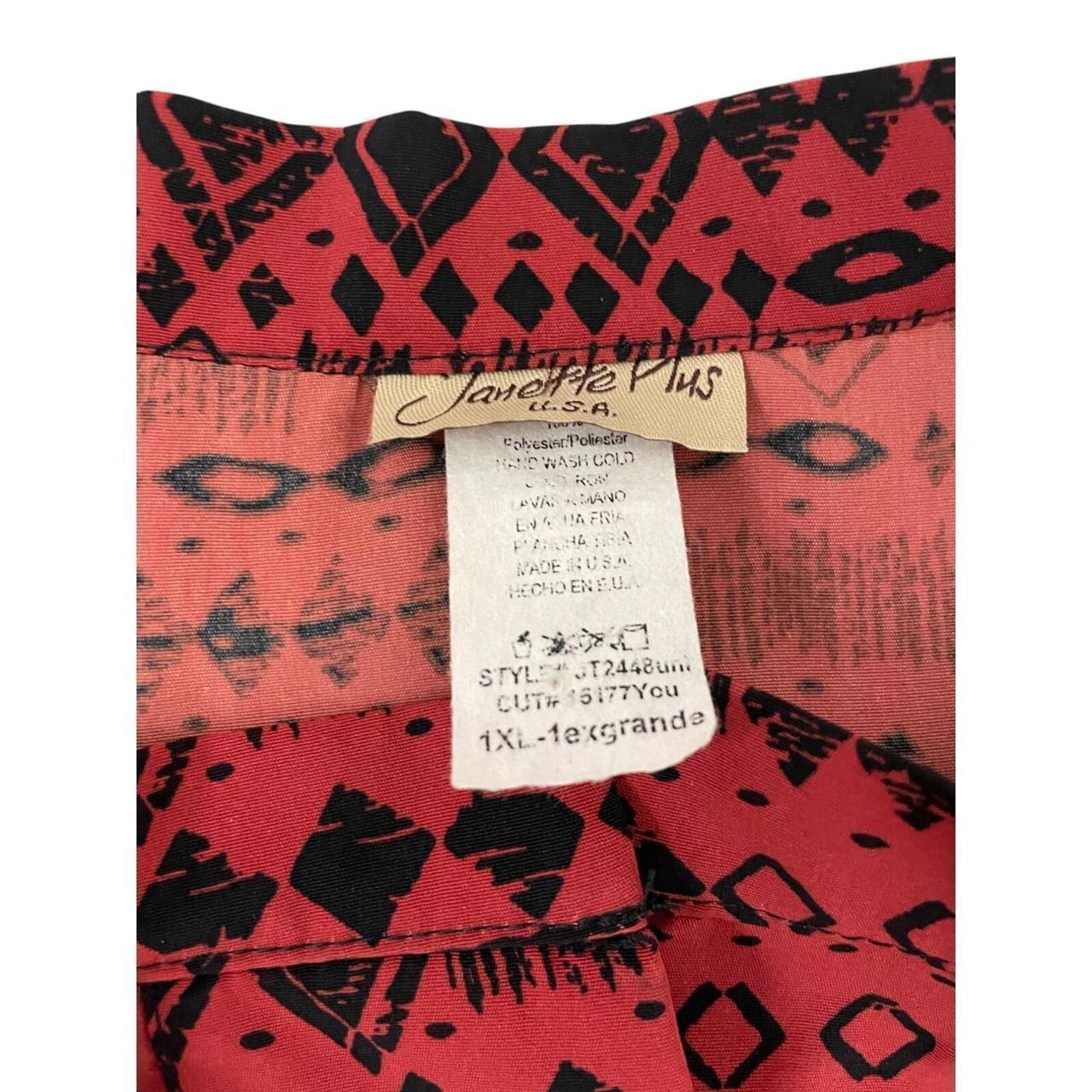 Women's Blouse - Red - XL – Janette Plus Red Geom… - image 4