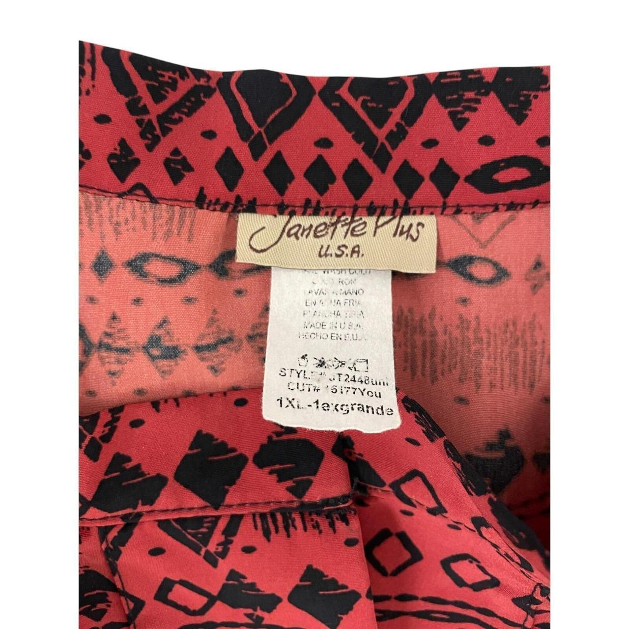 Women's Blouse - Red - XL – Janette Plus Red Geom… - image 3