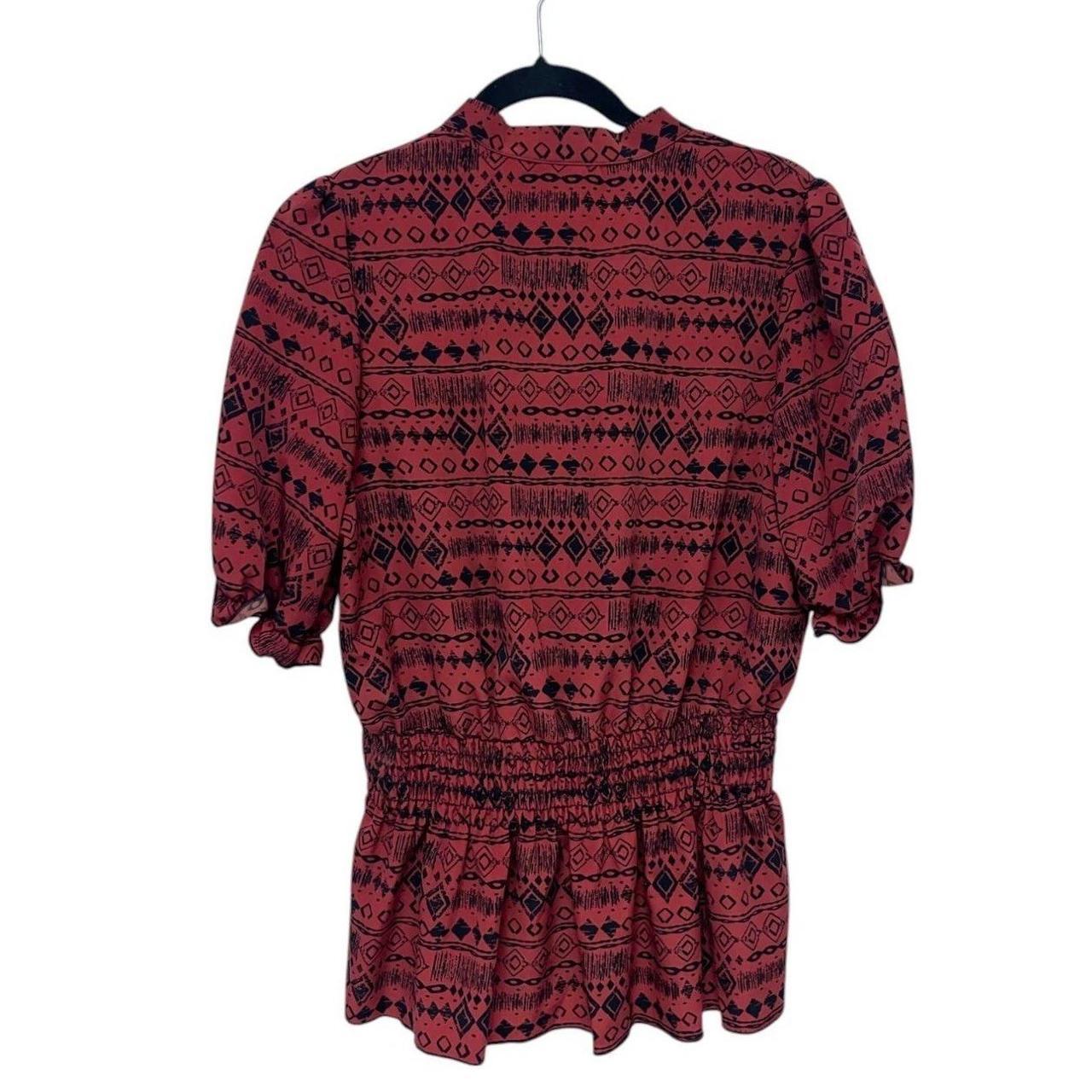 Women's Blouse - Red - XL – Janette Plus Red Geom… - image 2