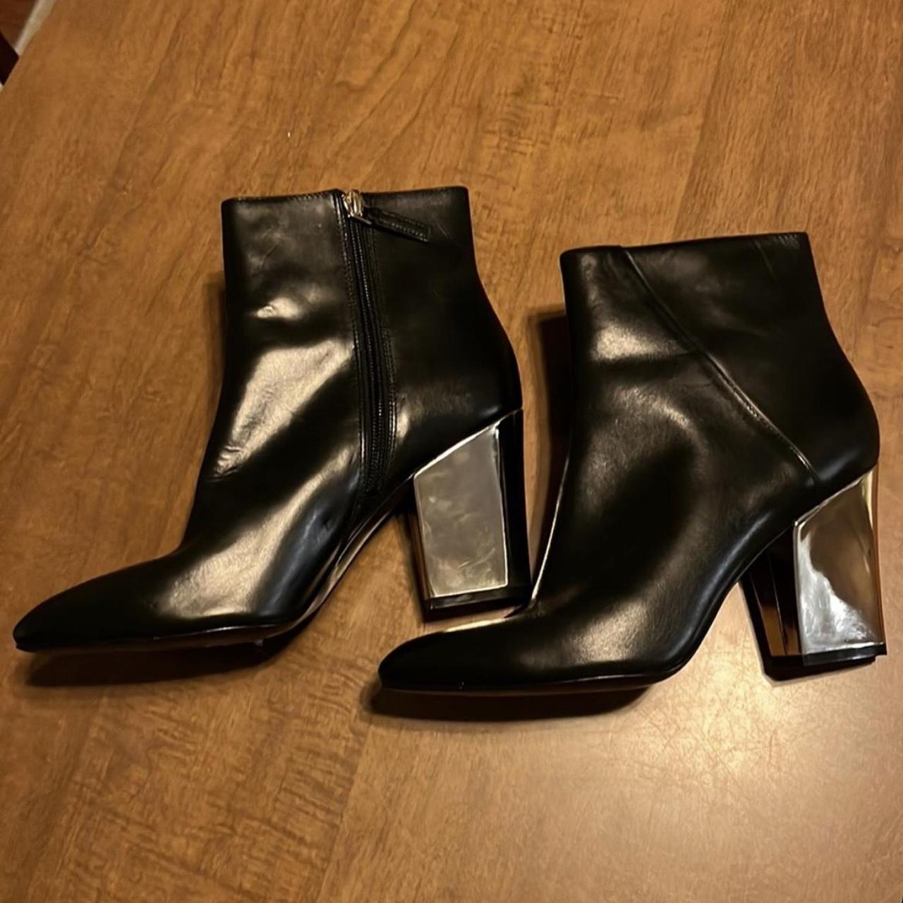 Nine West Savitra Ankle Boot Black Vegan Leather. Depop