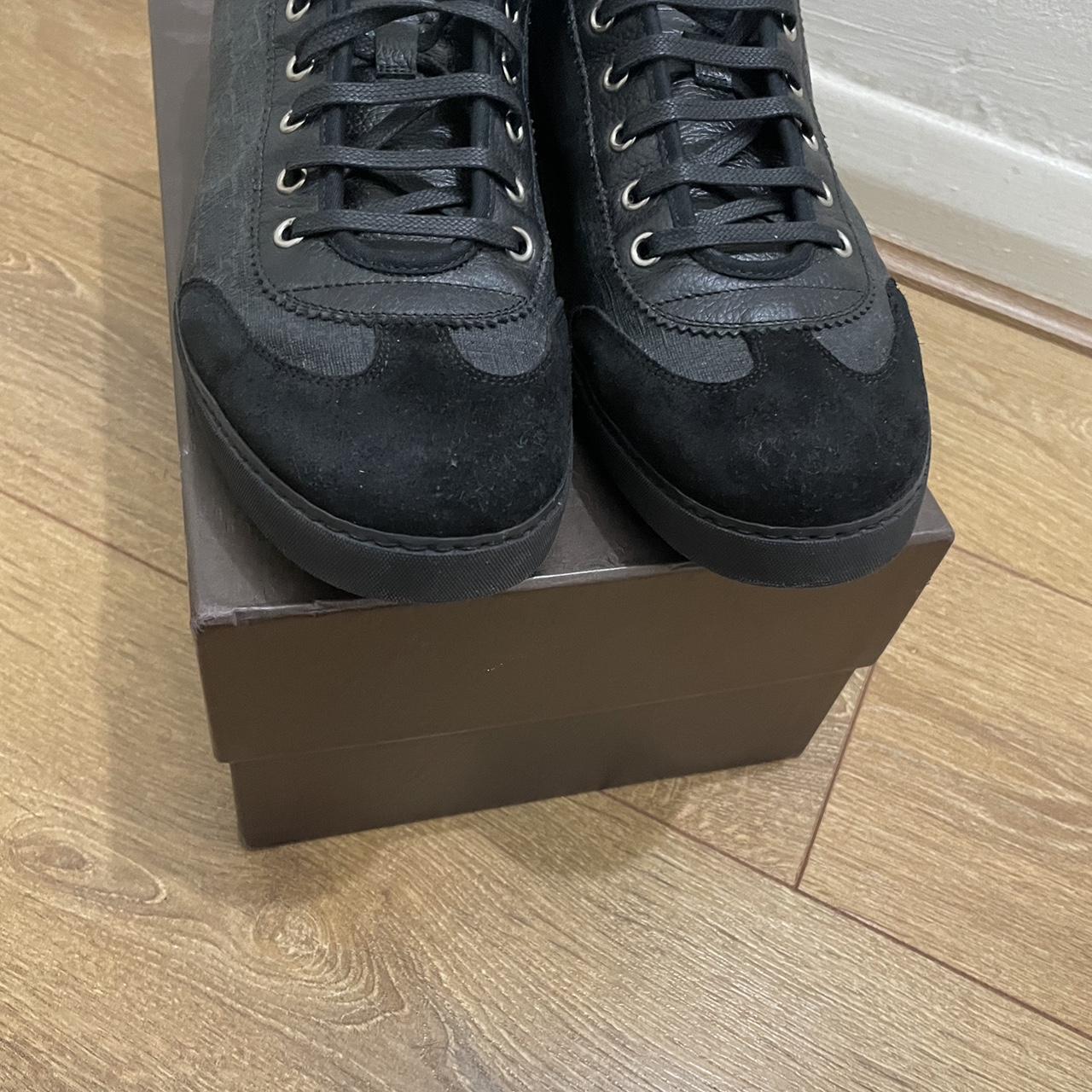 mens gucci black trainers