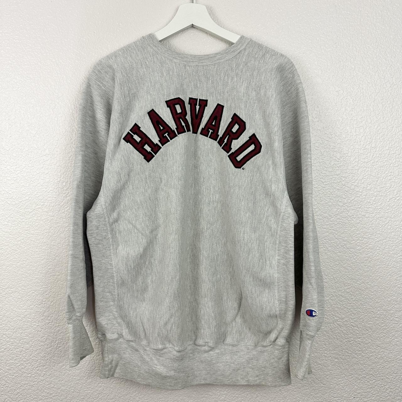 Vintage Champion Grey Reverse Weave Harvard... - Depop