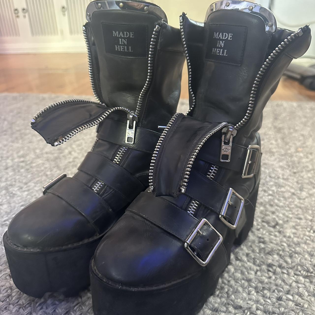 Dolls Kill 'made in hell' boots size 10 women's will... Depop