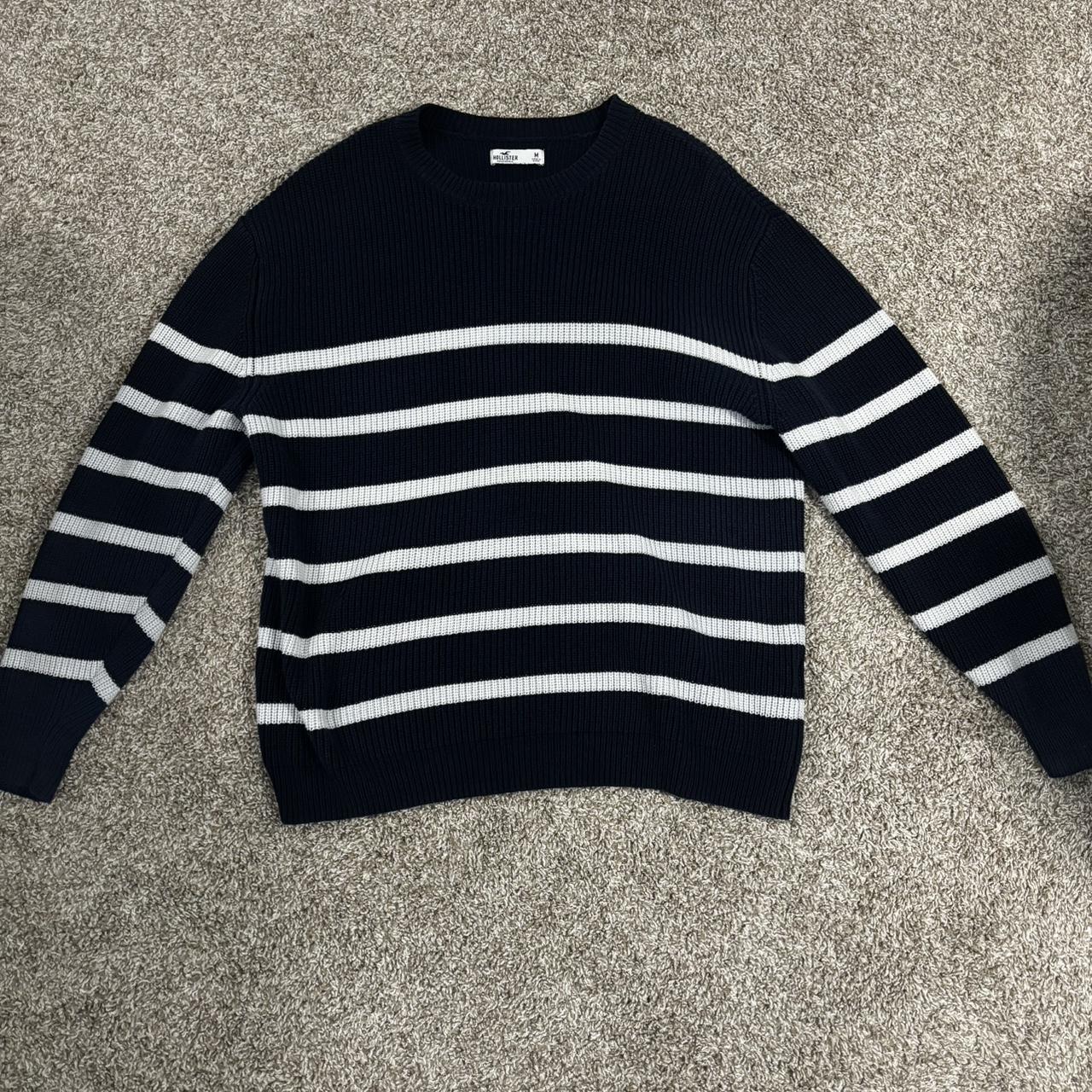 Knit Sweater Hollister Striped Jumper HOLLISTER Navy Knit Striped