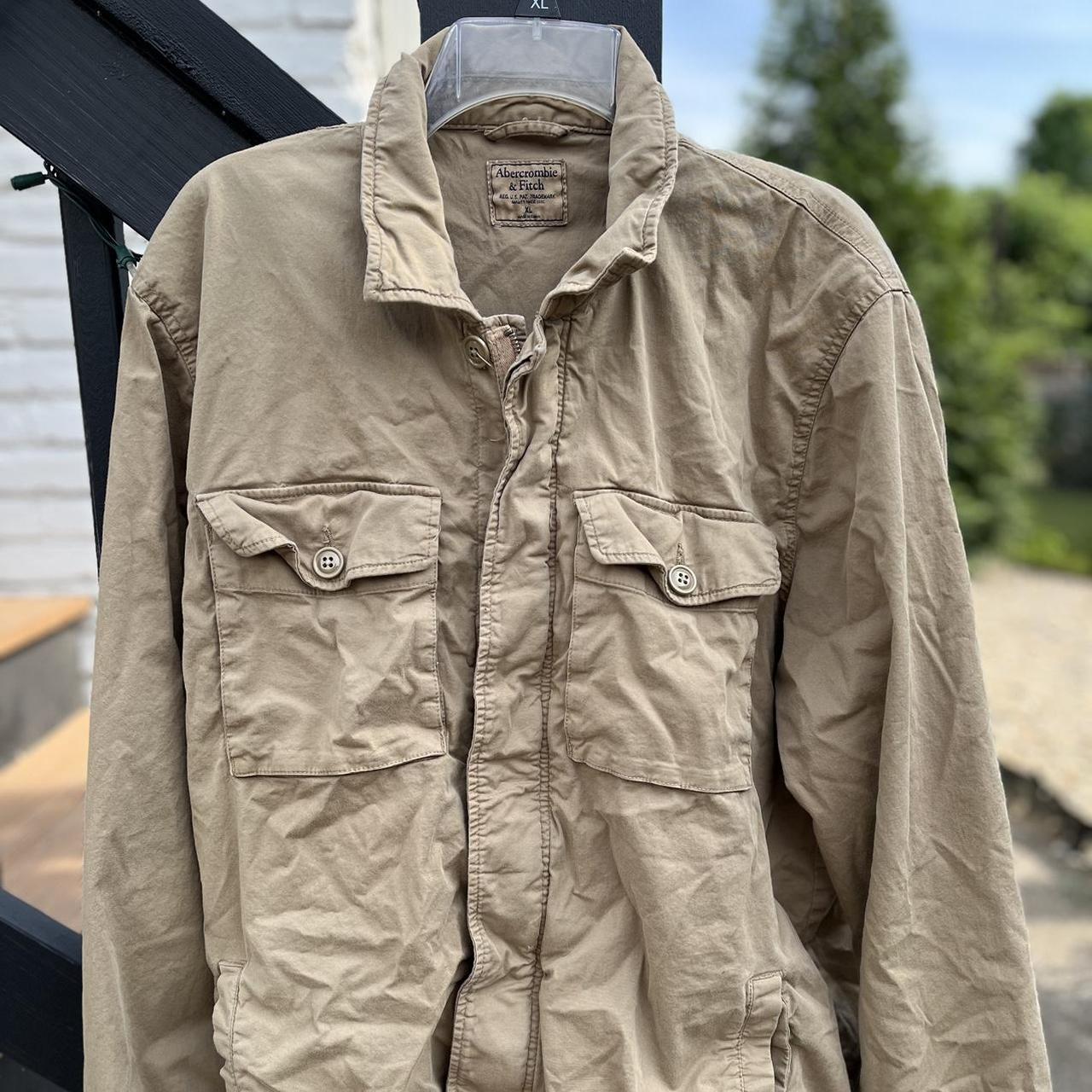 Abercrombie and fitch khaki jacket best sale