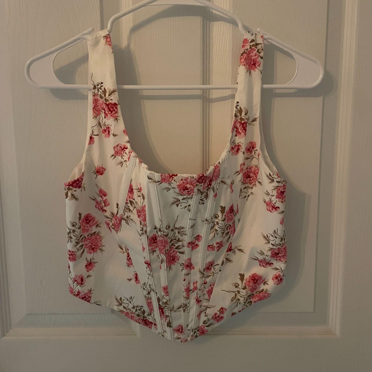 Source Unknown Women's Top - White/Multi - M – Me… - image 1