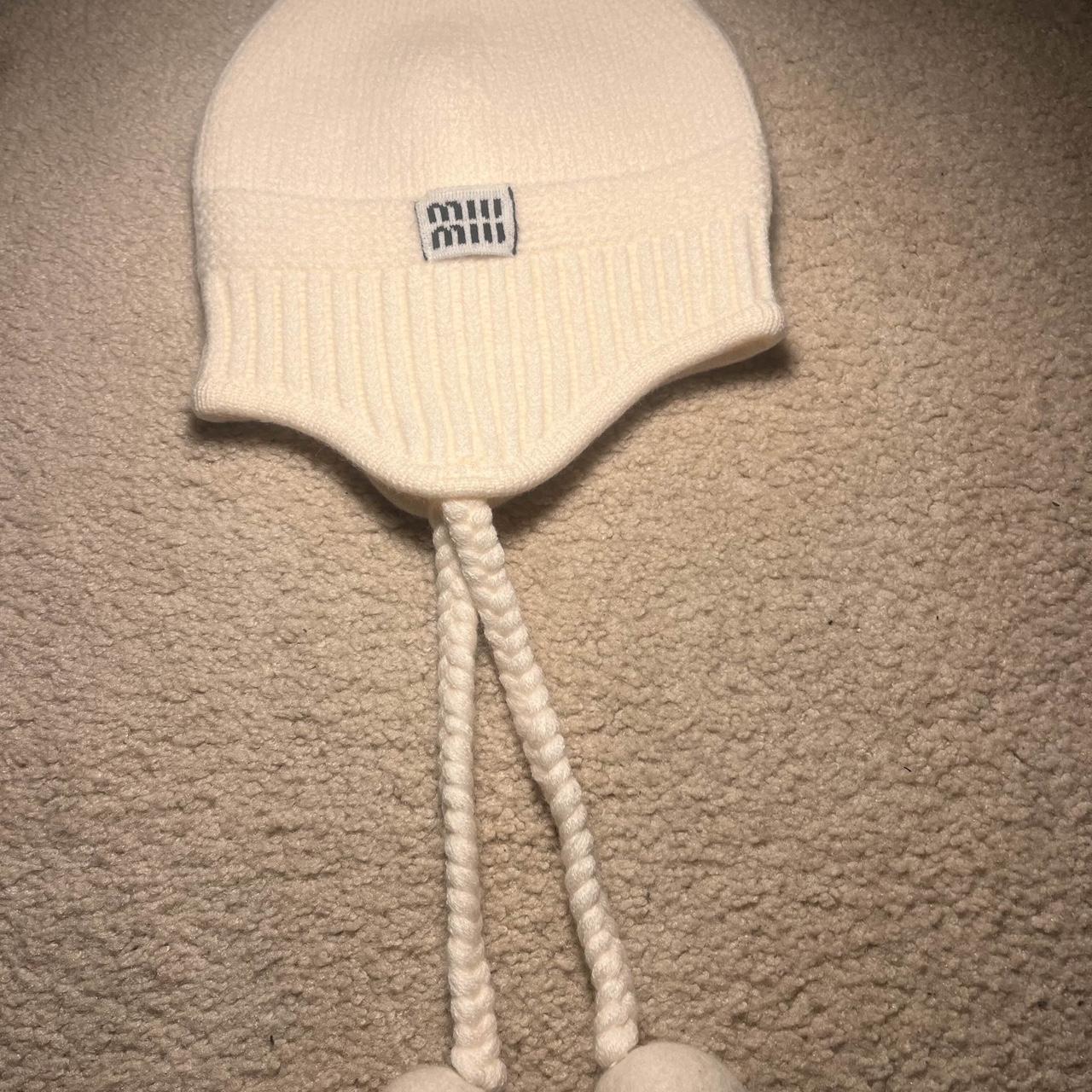 Miu Miu Women's Beanies - White/Cream – Miu Miu B… - image 1