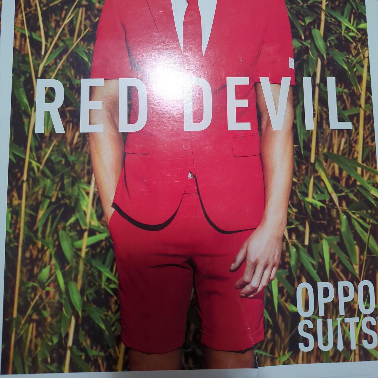 Oppo Suits Red Devil Summer Suit, US size 38 Never... - Depop