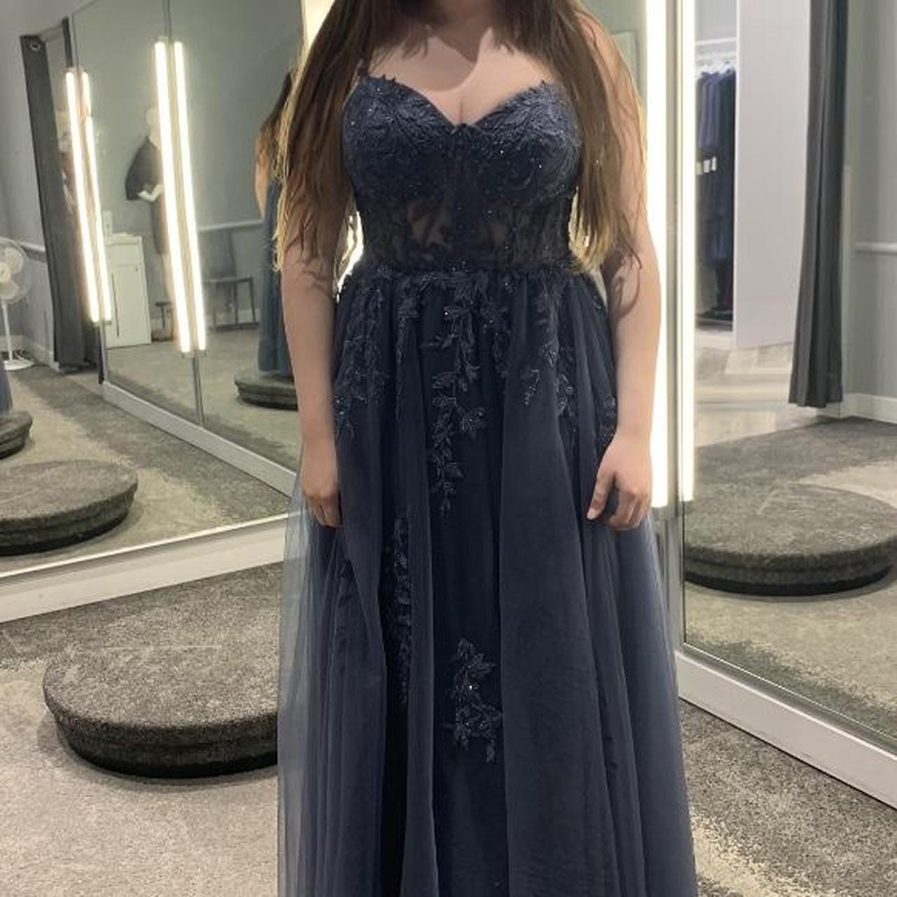 A beautiful blueish/purple prom dress!! Only worn... - Depop