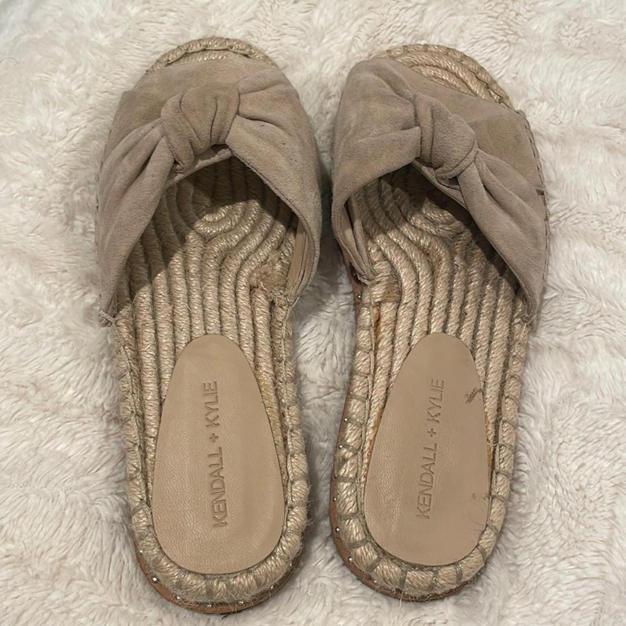 Kendall Kylie suede bow sandals Depop