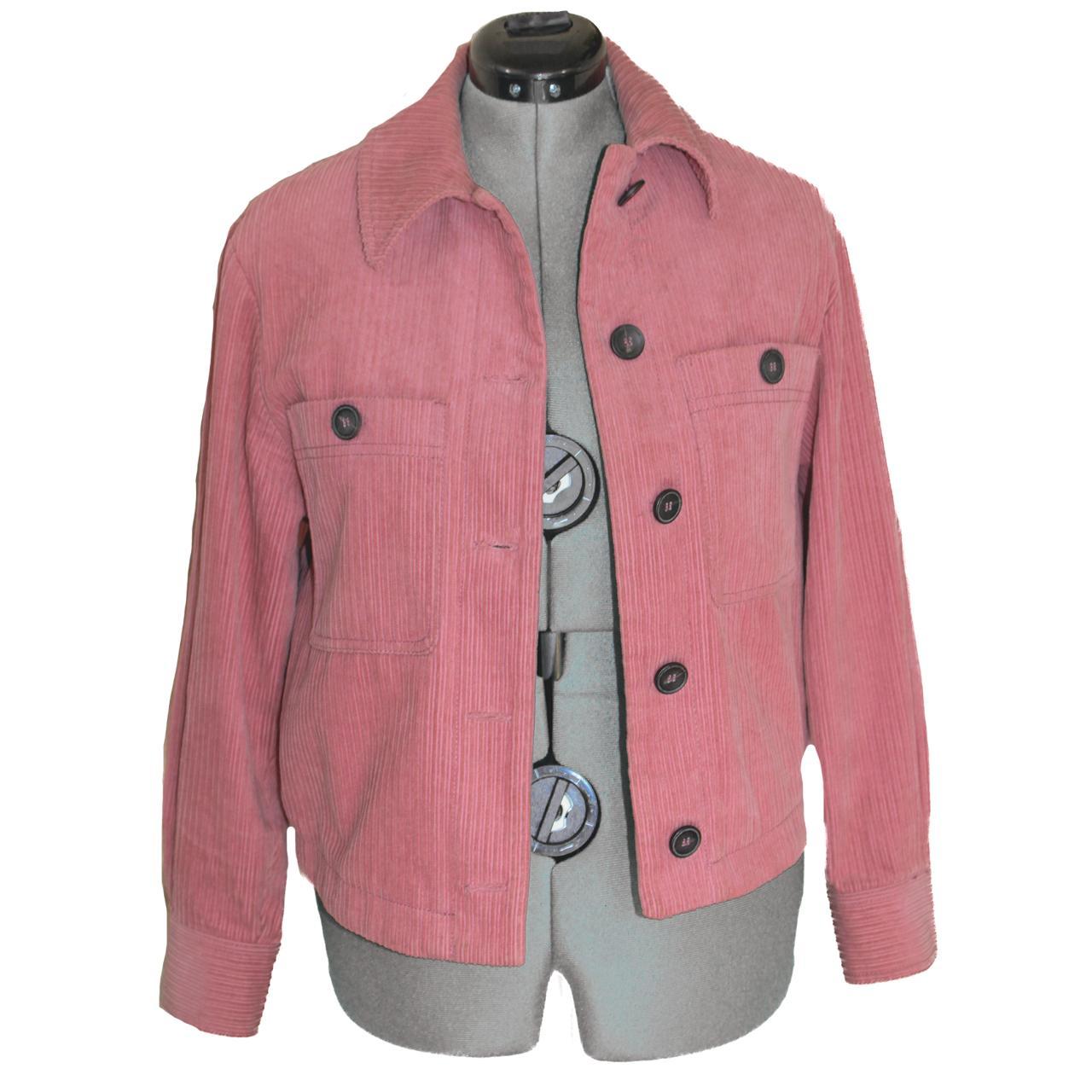 Pink corduroy jacket zara on sale