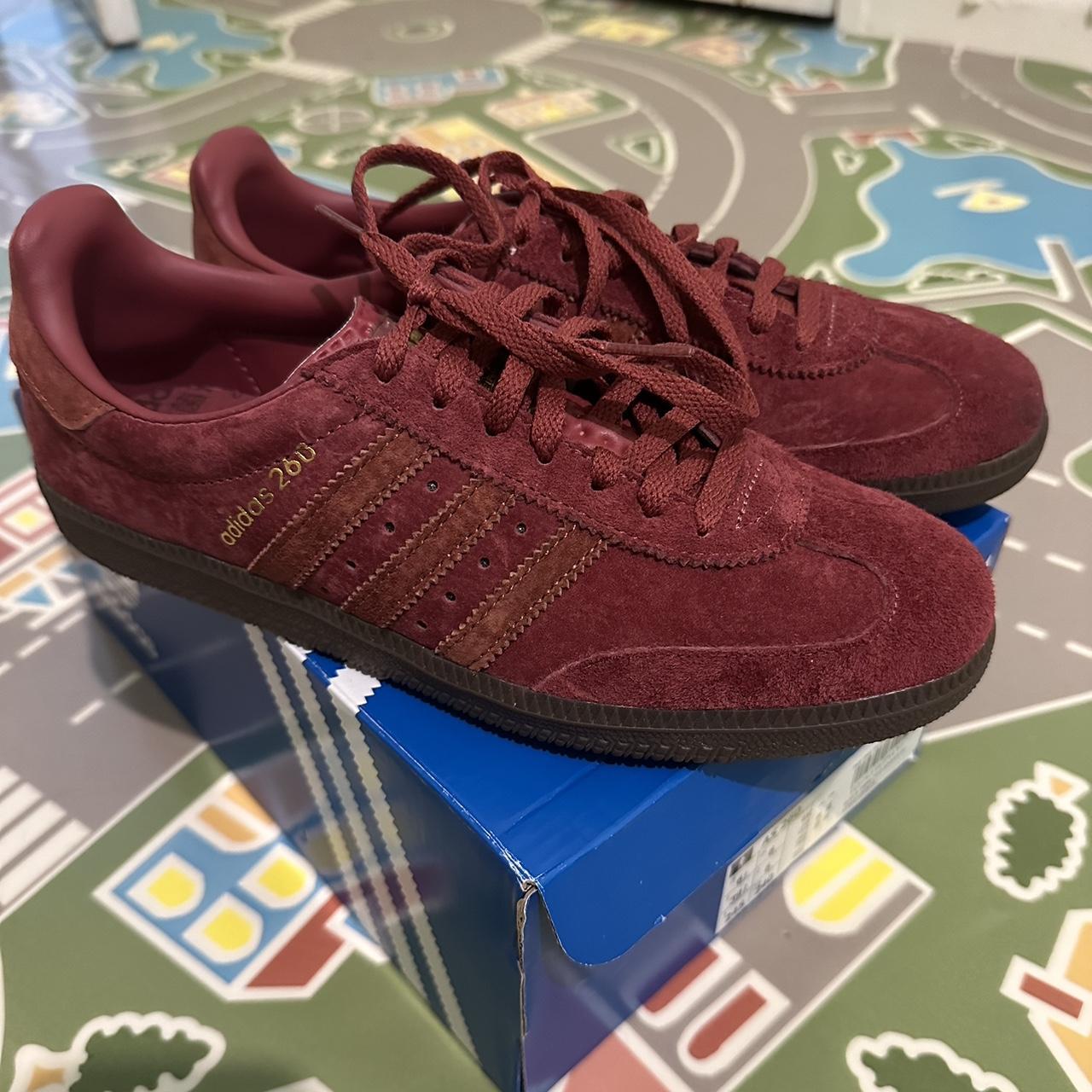 Mens Adidas AS 260 Burgundy Trainers Size 6 With Box