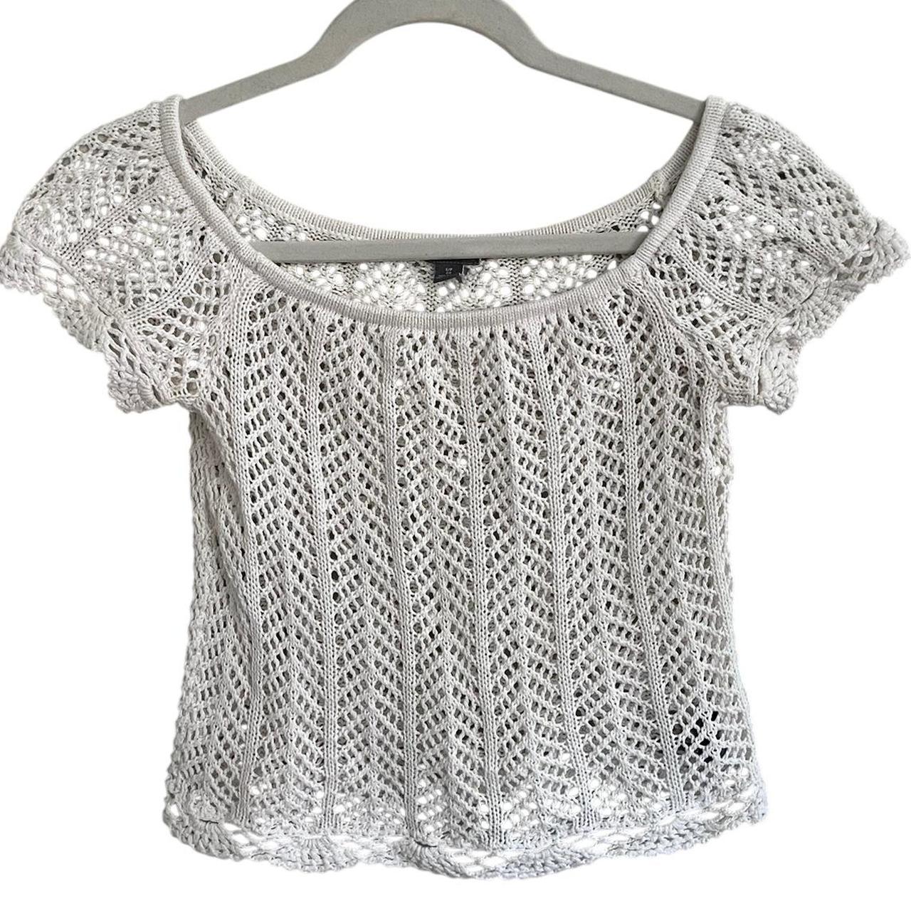 Brandy Melville Women's Shirt White XS – Aerie white crochet