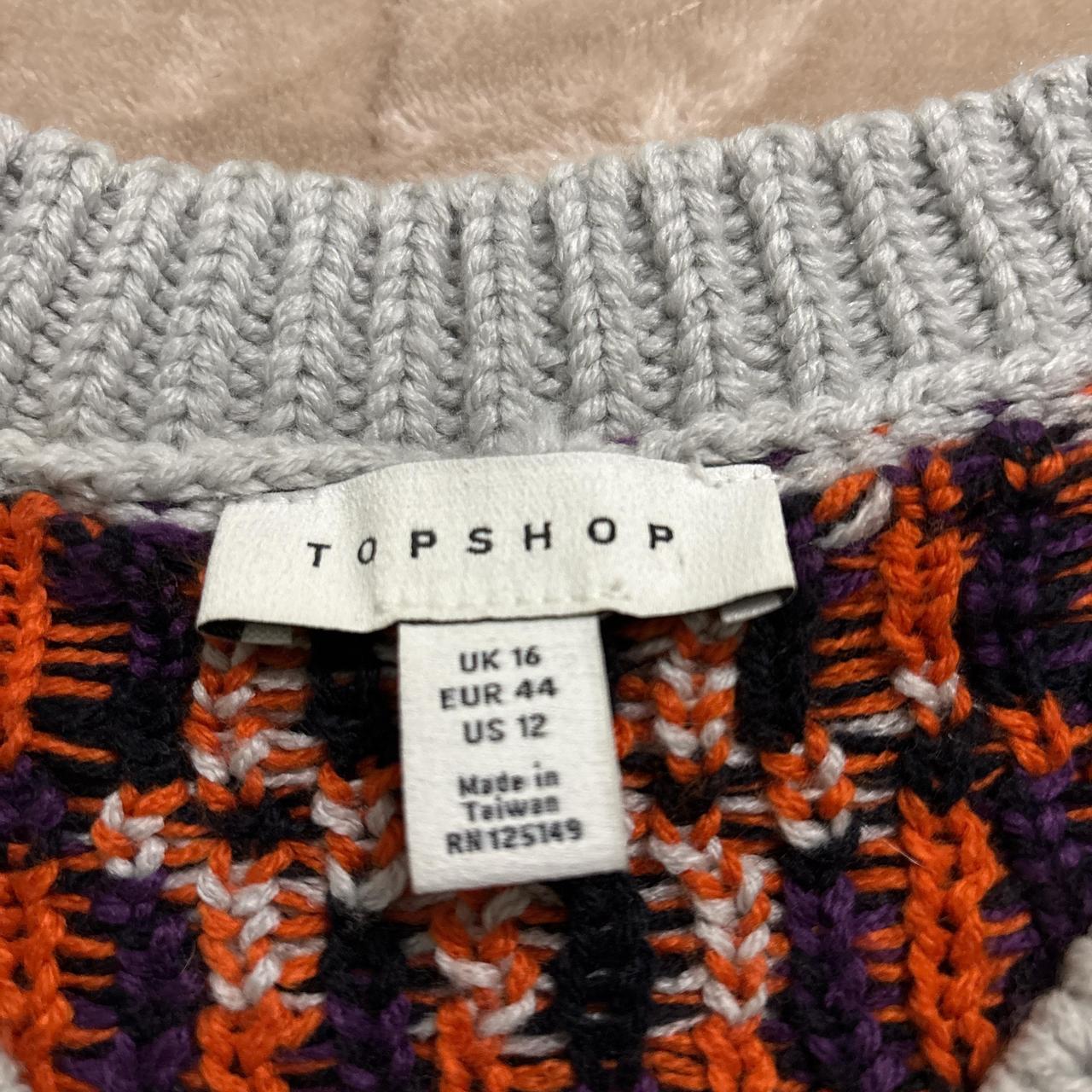 Topshop Women's Sweater - Multi/Grey - 12 – Cozy … - image 2