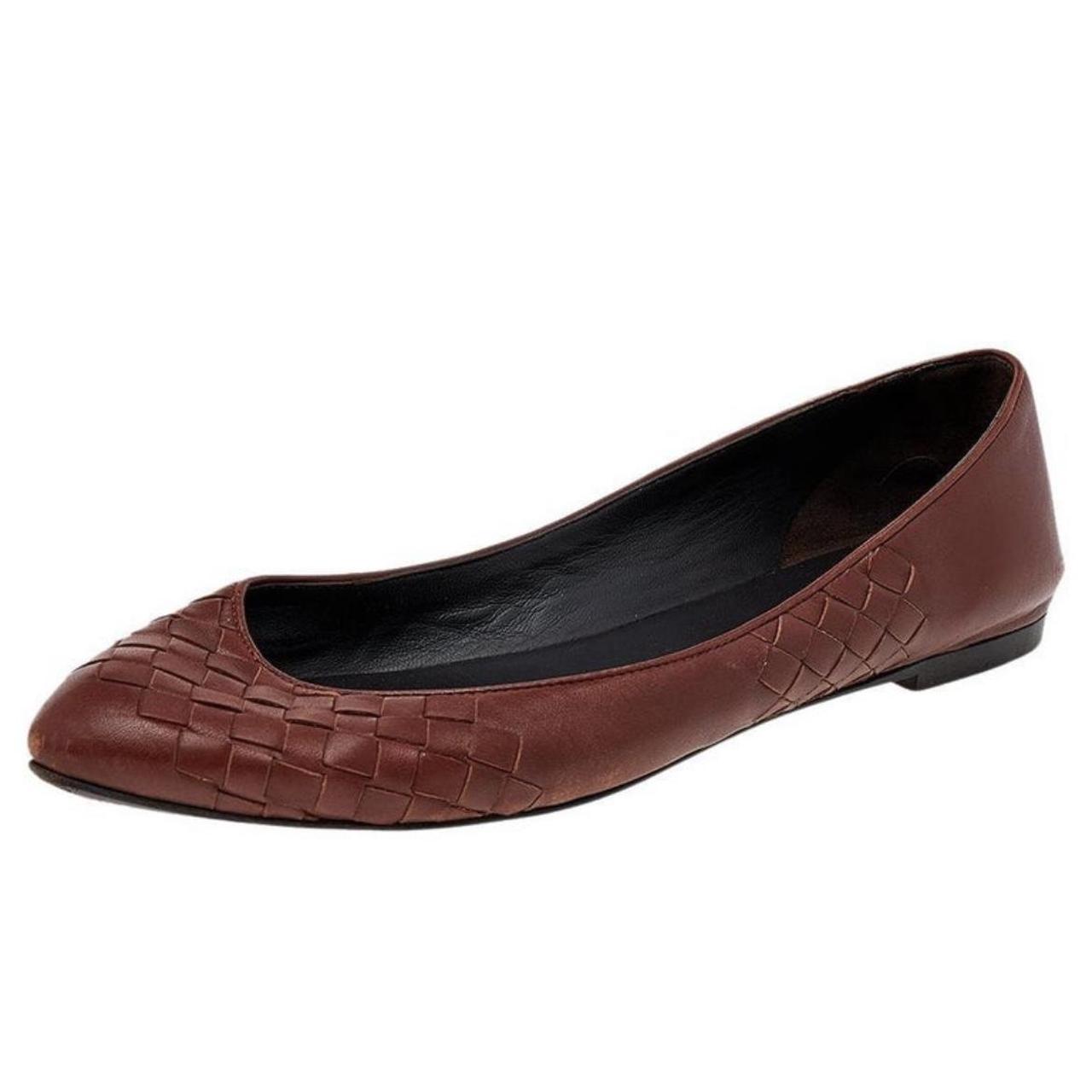 Bottega veneta intrecciato discount leather ballet flats