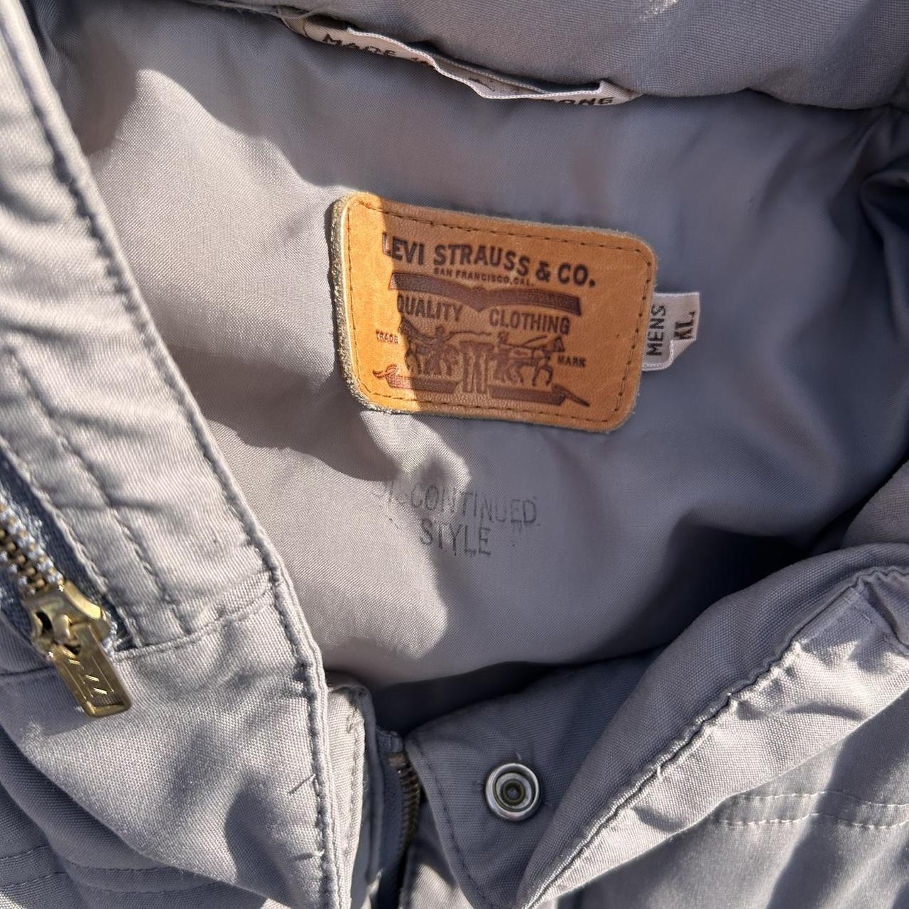 Levi's Men's Puffer Jacket - Grey/Blue - XL – Rar… - image 2