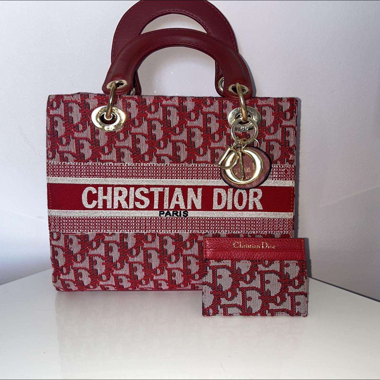 Women's Red and Gold Bag | Depop