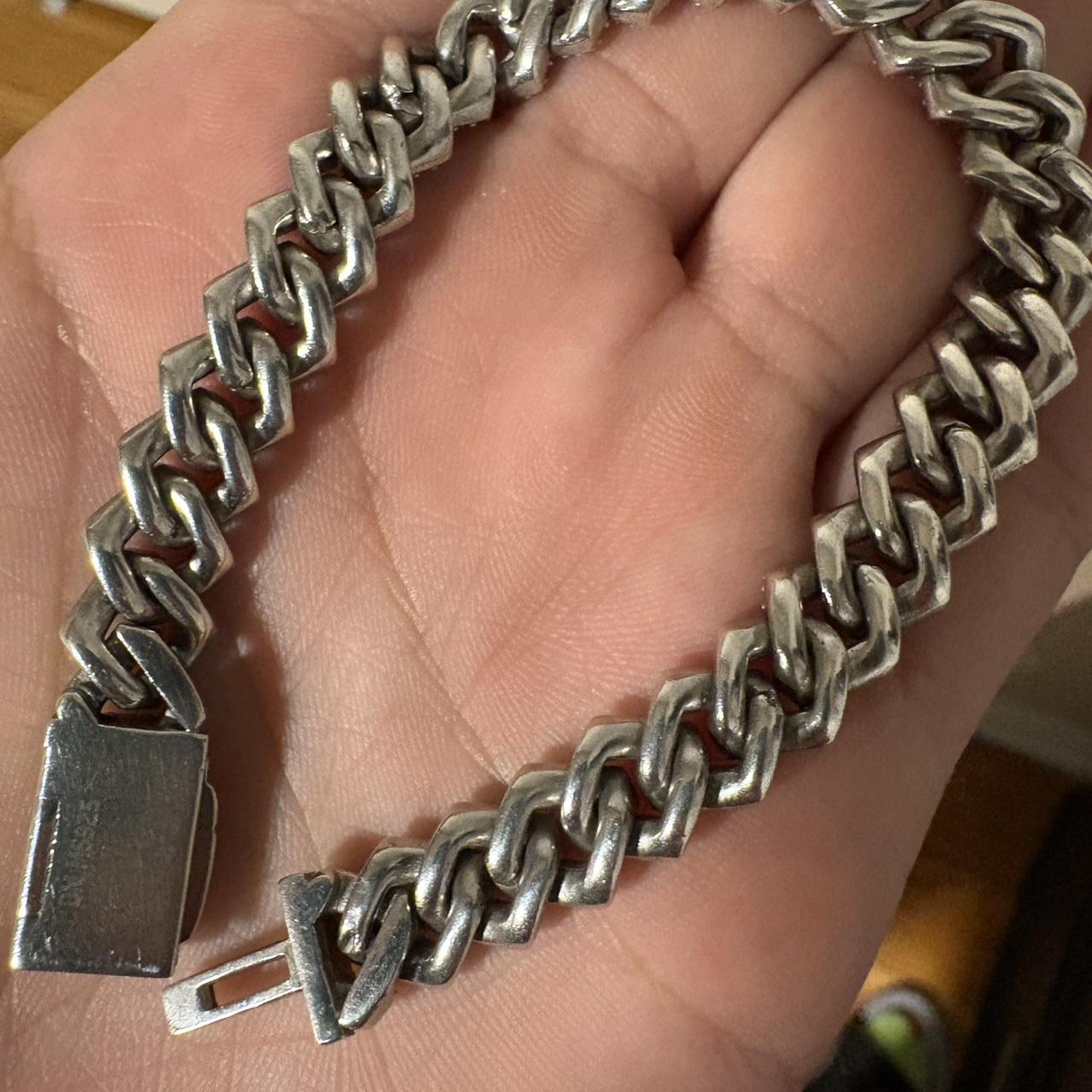 Men's Bracelet - Silver – Solid Monaco Moissanite… - image 3