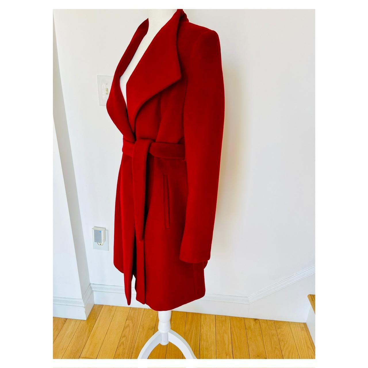 Michael kors missy asymmetrical belted wool blend coat on sale