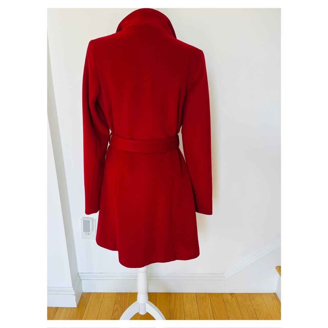 Michael kors missy asymmetrical belted wool blend coat on sale