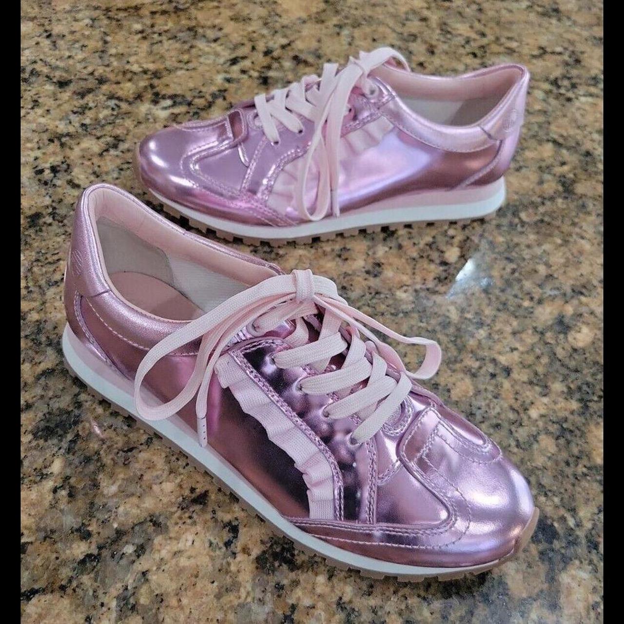 Tory Burch Tory Sport Ruffle Pink Shiney Athletic | Depop