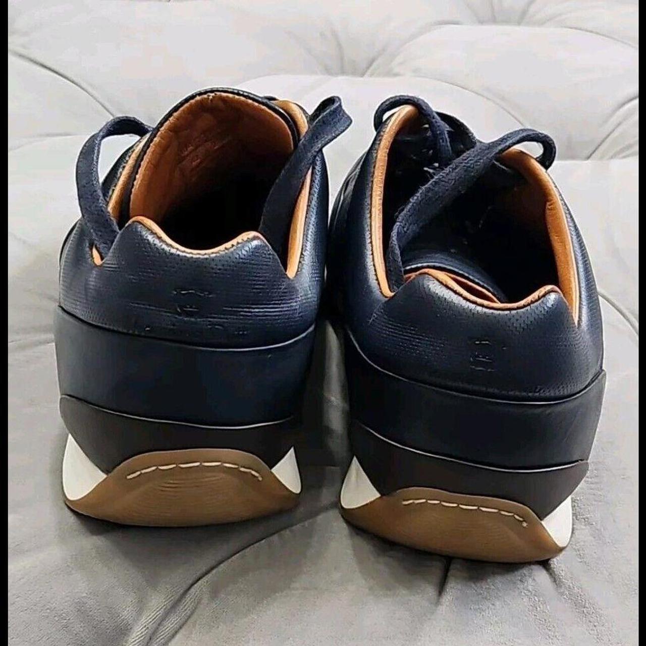 Massimo Dutti Navy Blue Leather Lace Up