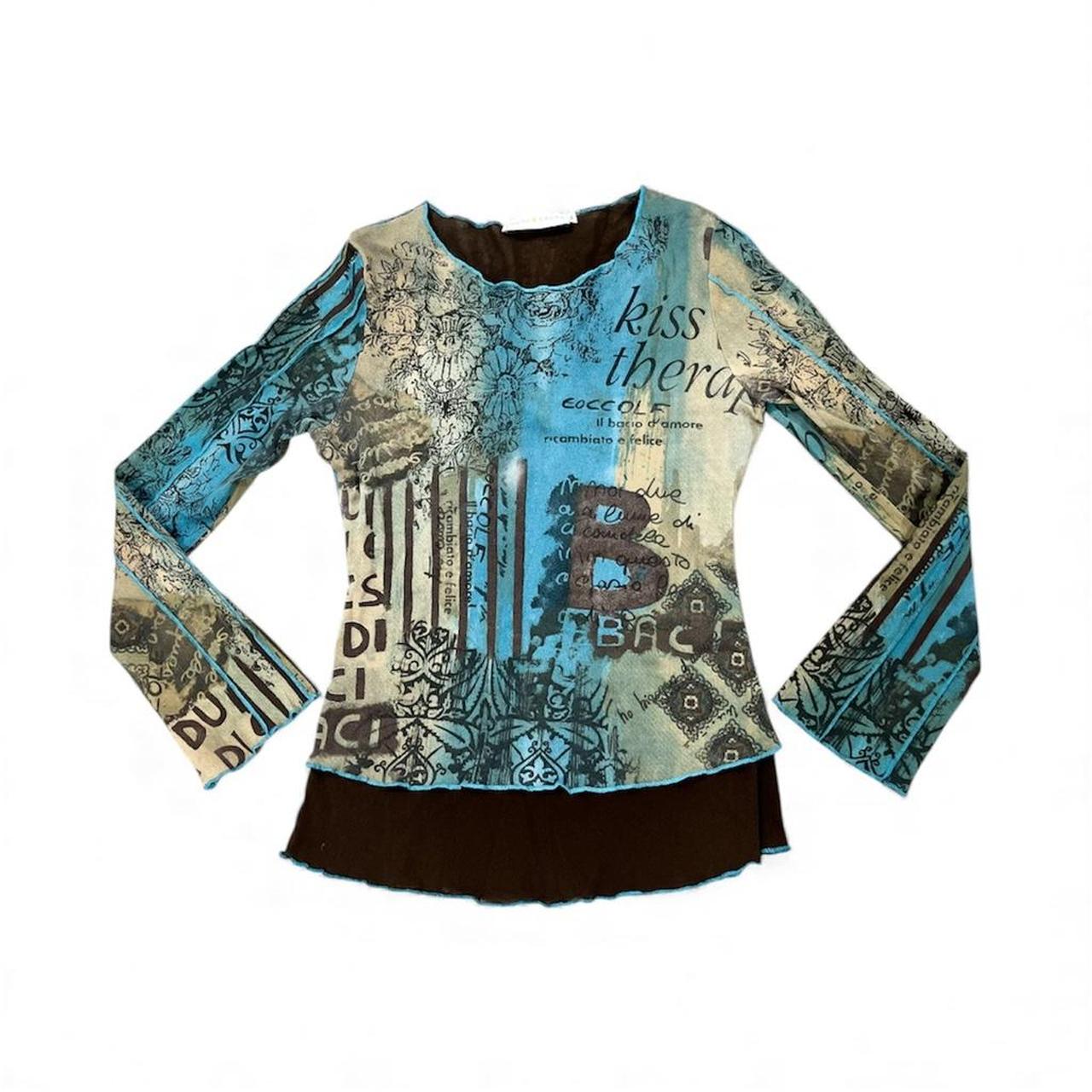 Cache Women's Top - Multi/Blue - S – cache cache … - image 1