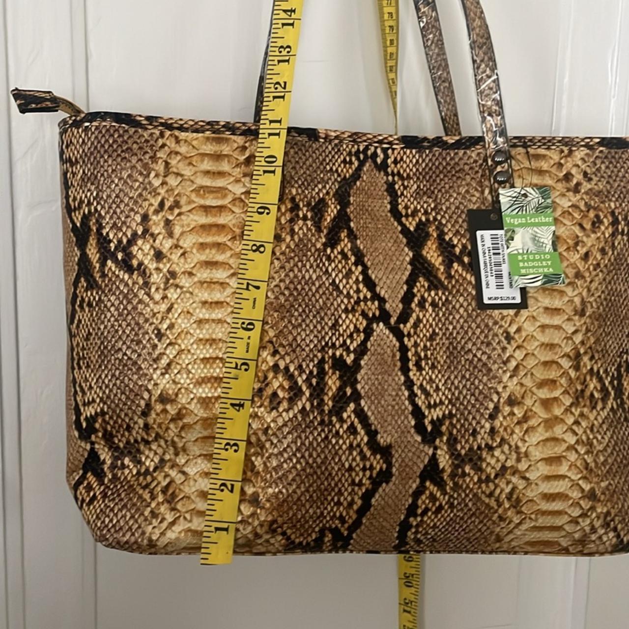 NWT Badgley Mishka hot snakeskin tote bag