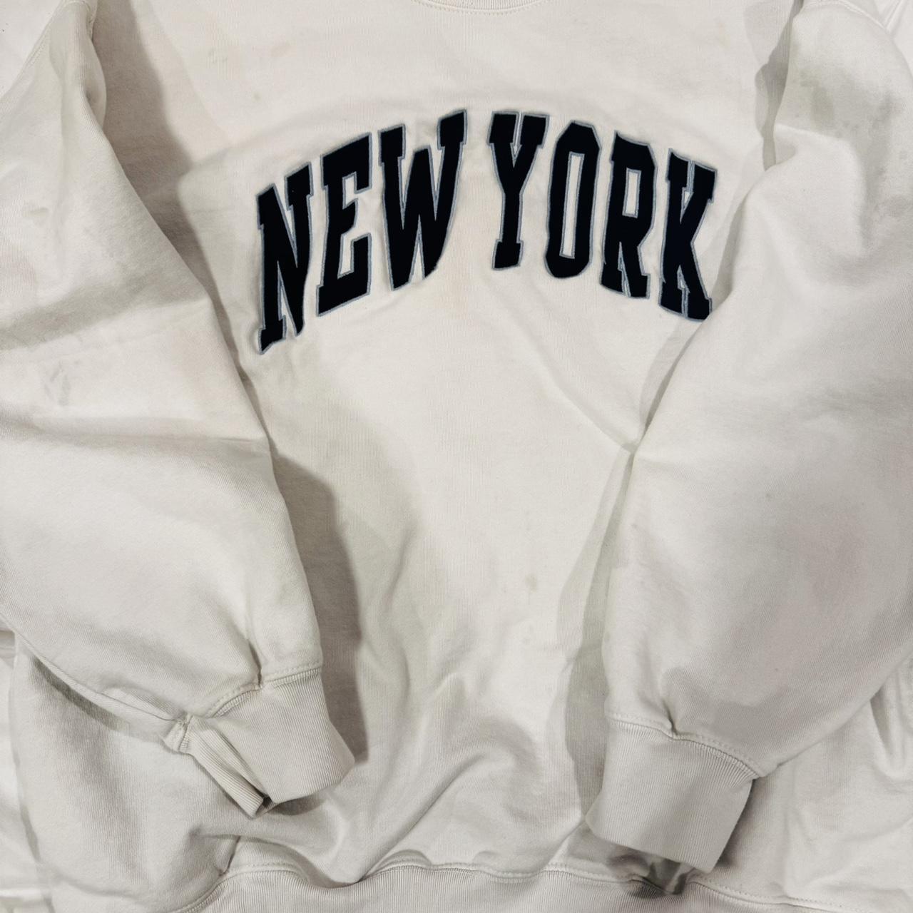 New York White Crew Neck from Brandy, One size Depop