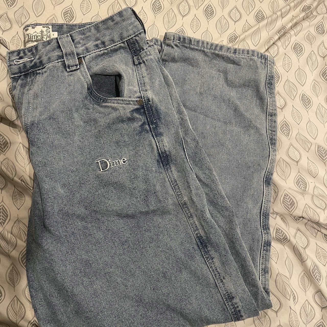 Dime Jeans Wide leg, fits baggy brand new wore once - Depop