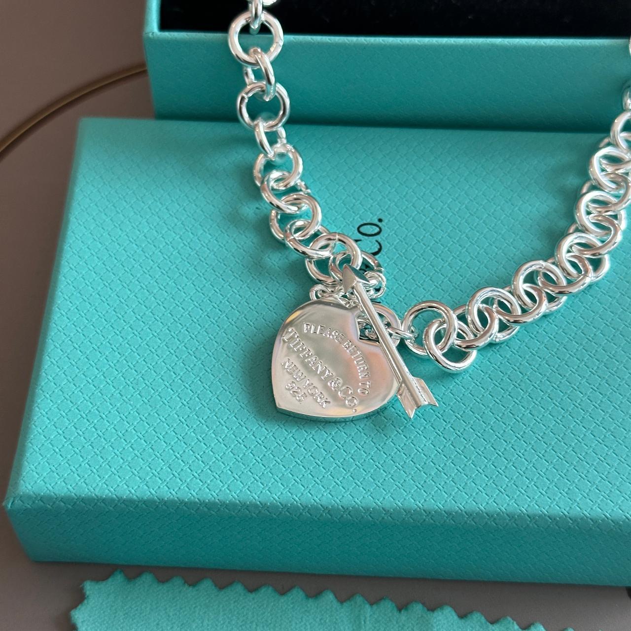 Tiffany & Co. necklace Love heart pendant is simple,... - Depop