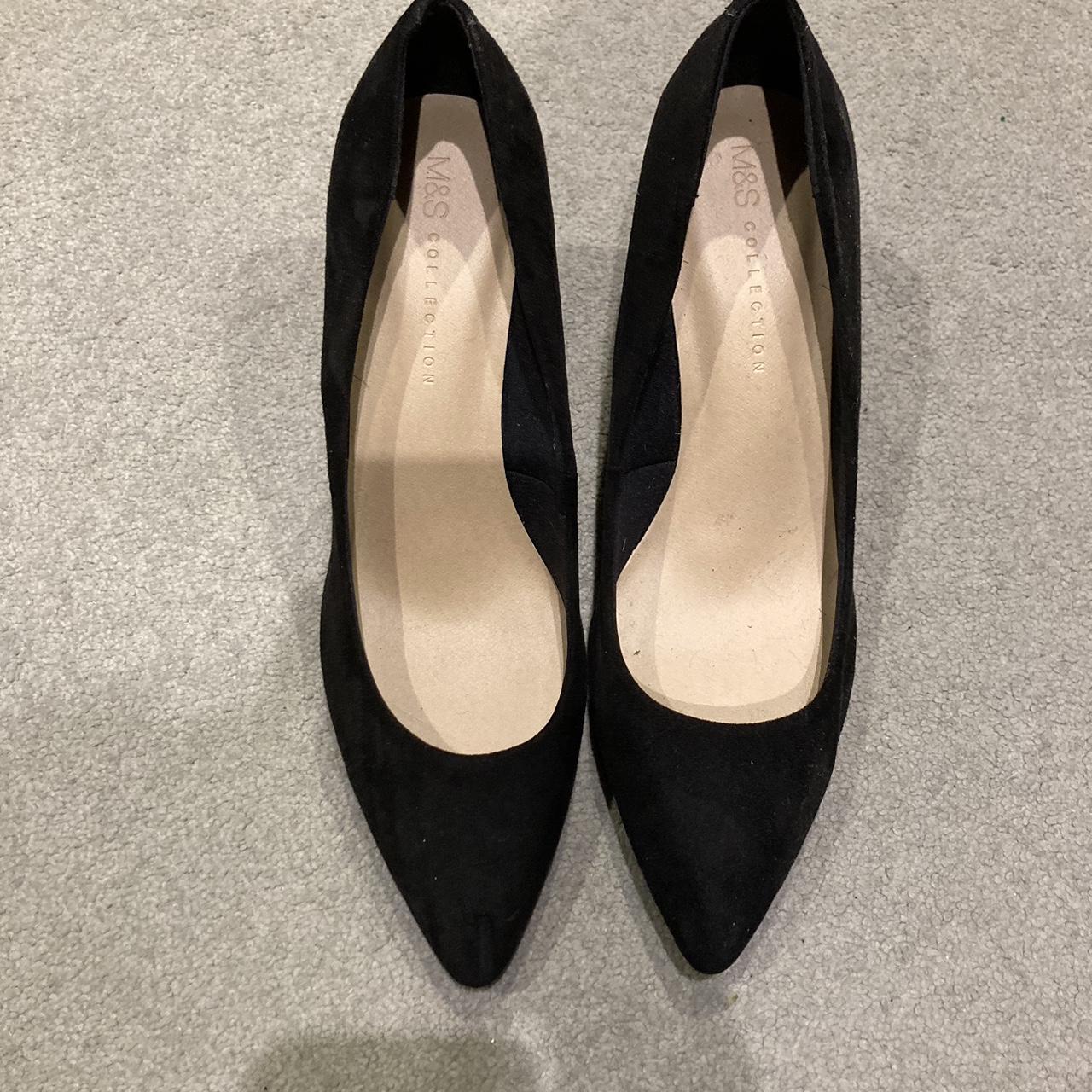 M&S black high heels, only worn once and didn’t come... - Depop