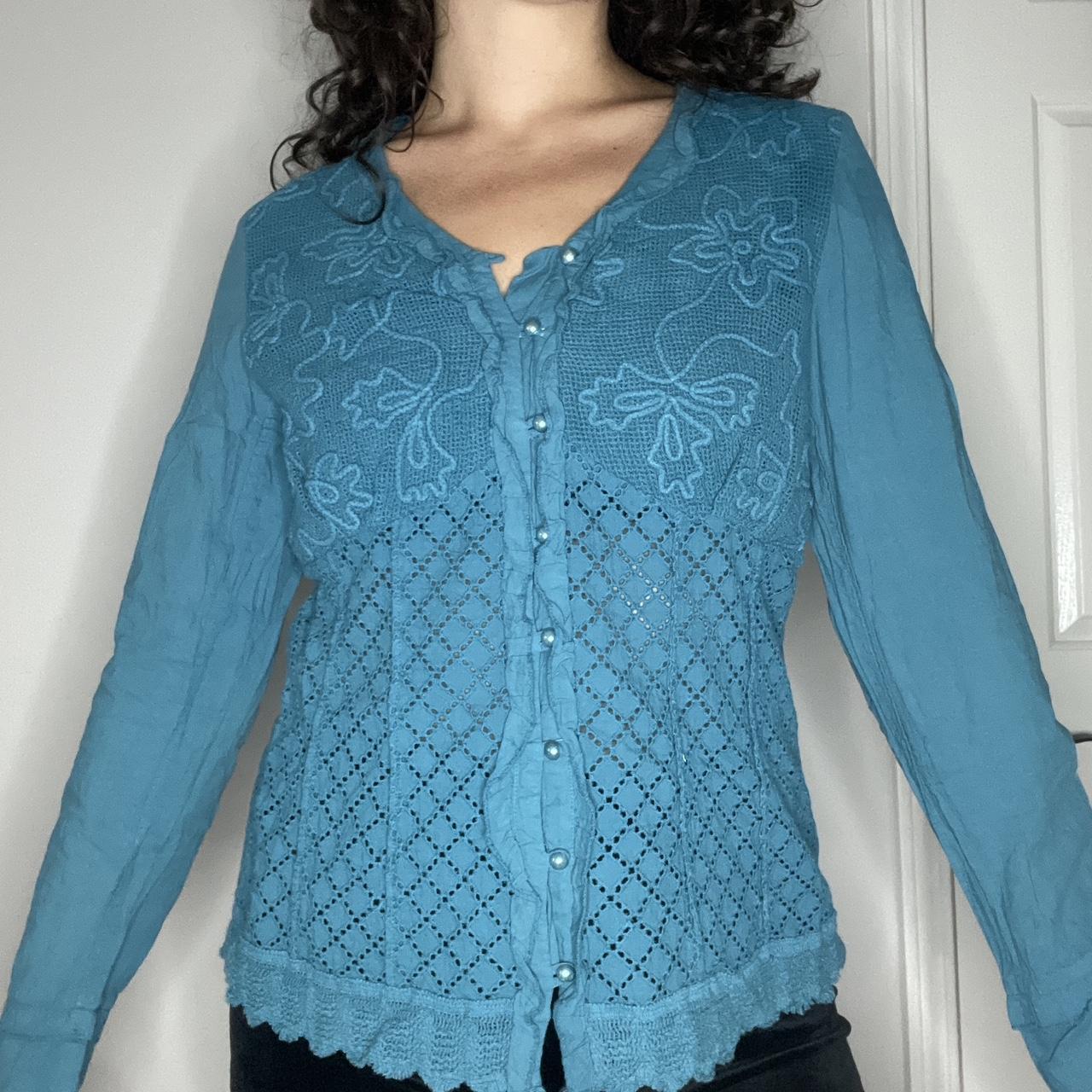 Turquoise on sale lace cardigan