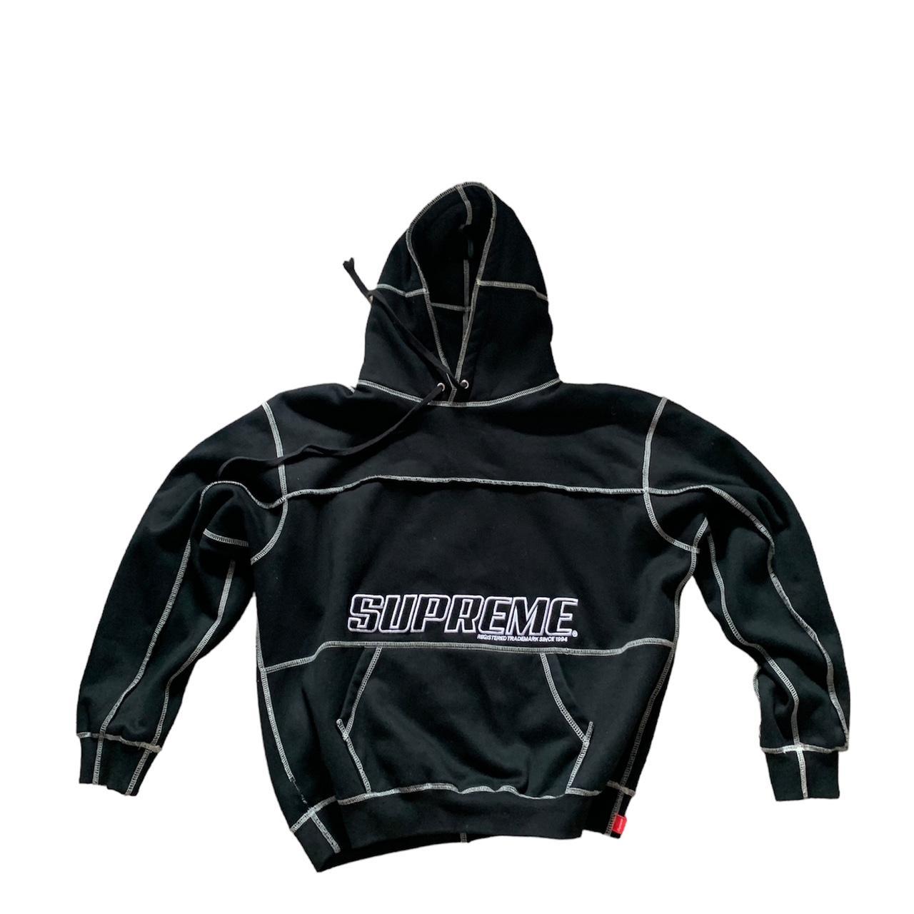 Black supreme hoodie SOLD Very good condition. Depop