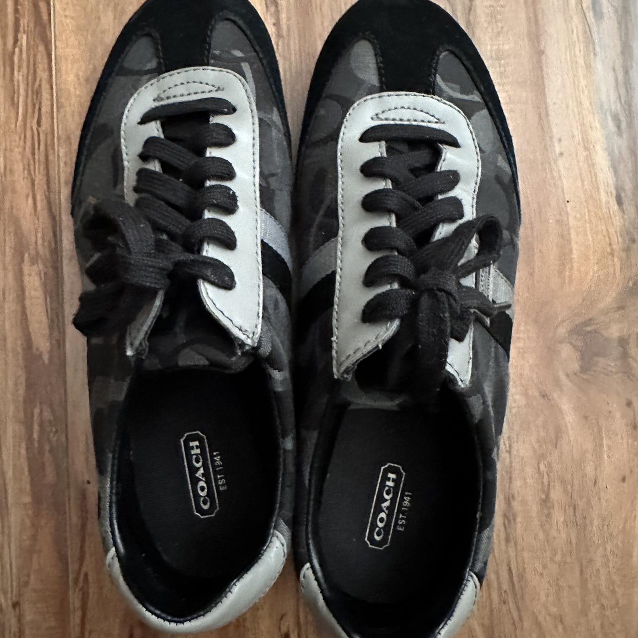 スニーカー COACH Women Sneakers CX042 BLACK Coach New York Black/Logo Women's Lace-up Sneakers Shoes