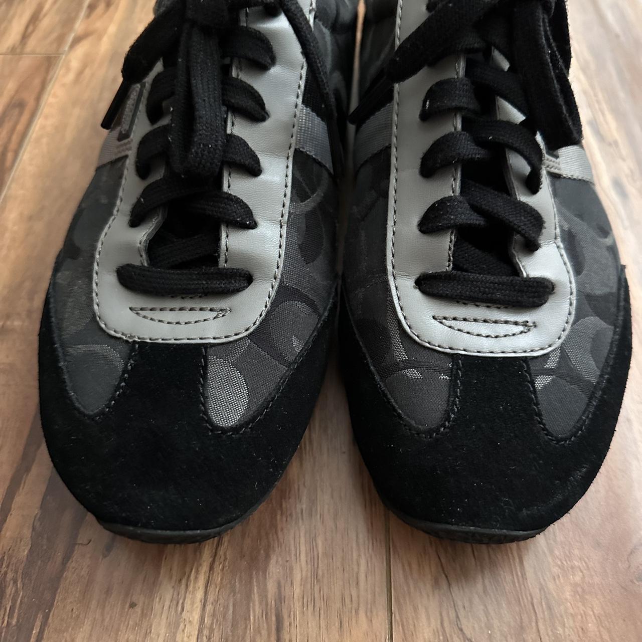スニーカー COACH Women Sneakers CX042 BLACK Coach New York Black/Logo Women's Lace-up Sneakers Shoes