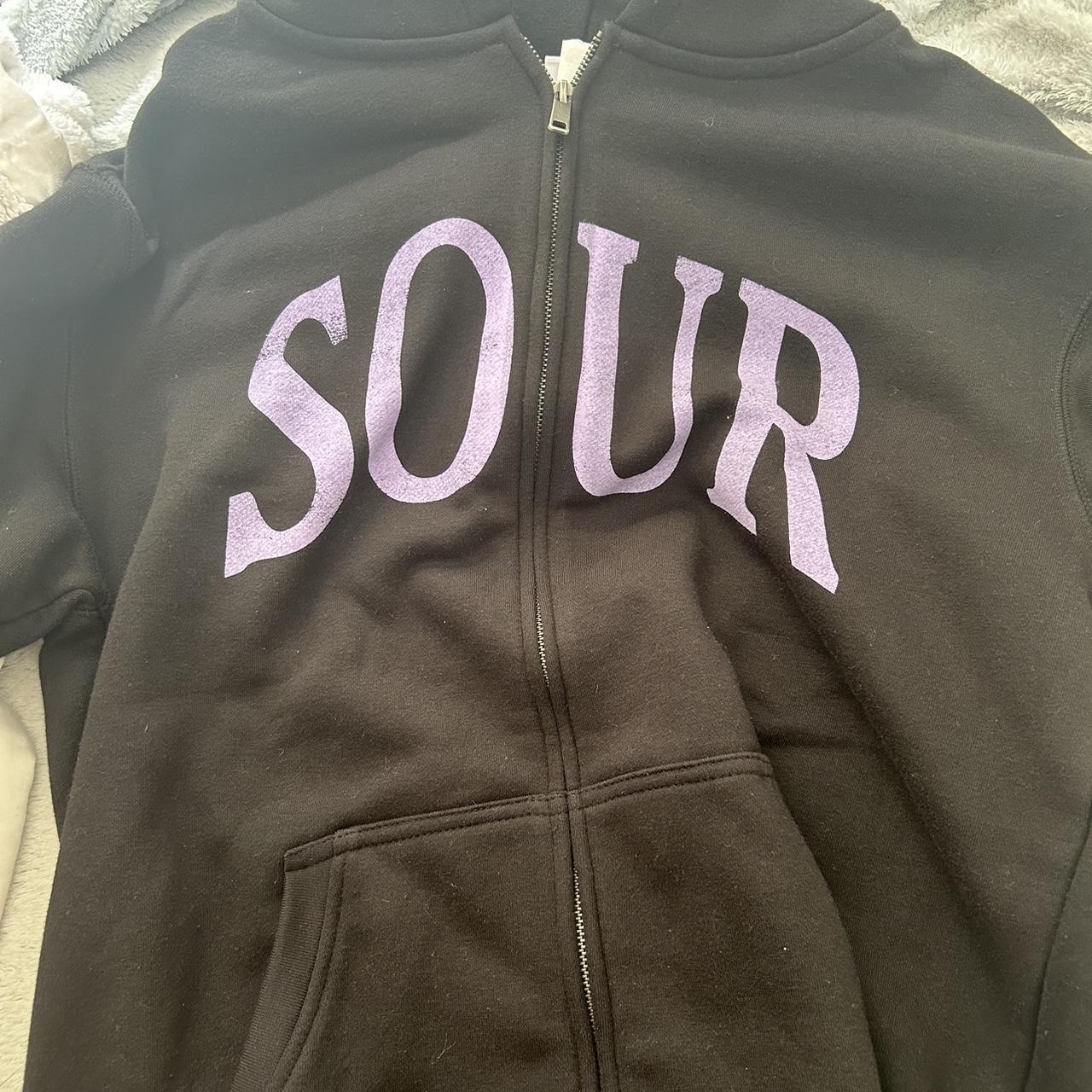 olivia rodrigo sour zip up from sour 3 year... - Depop