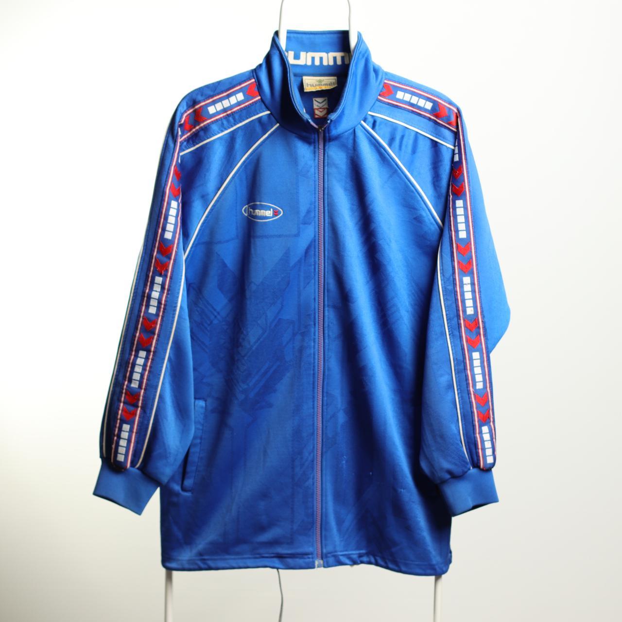 Vintage Hummel Track Jacket in blue with embroidered... - Depop