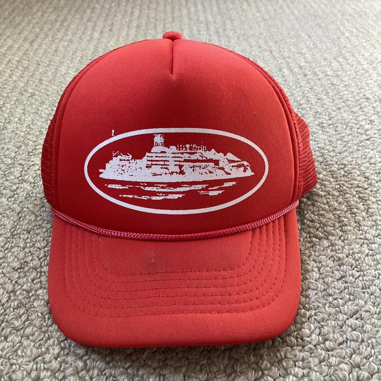 Corteiz Red Cap Adaptable size Good condition, | Depop