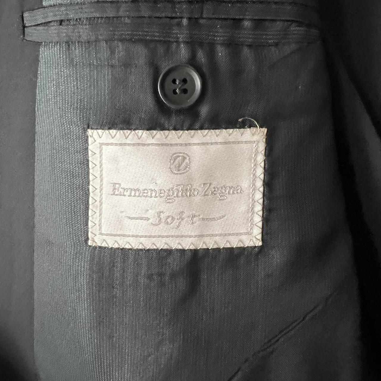 Ermenegildo Zegna men's double-breasted suit in | Depop Ermenegildo Zegna men's double-breasted suit in | Depop