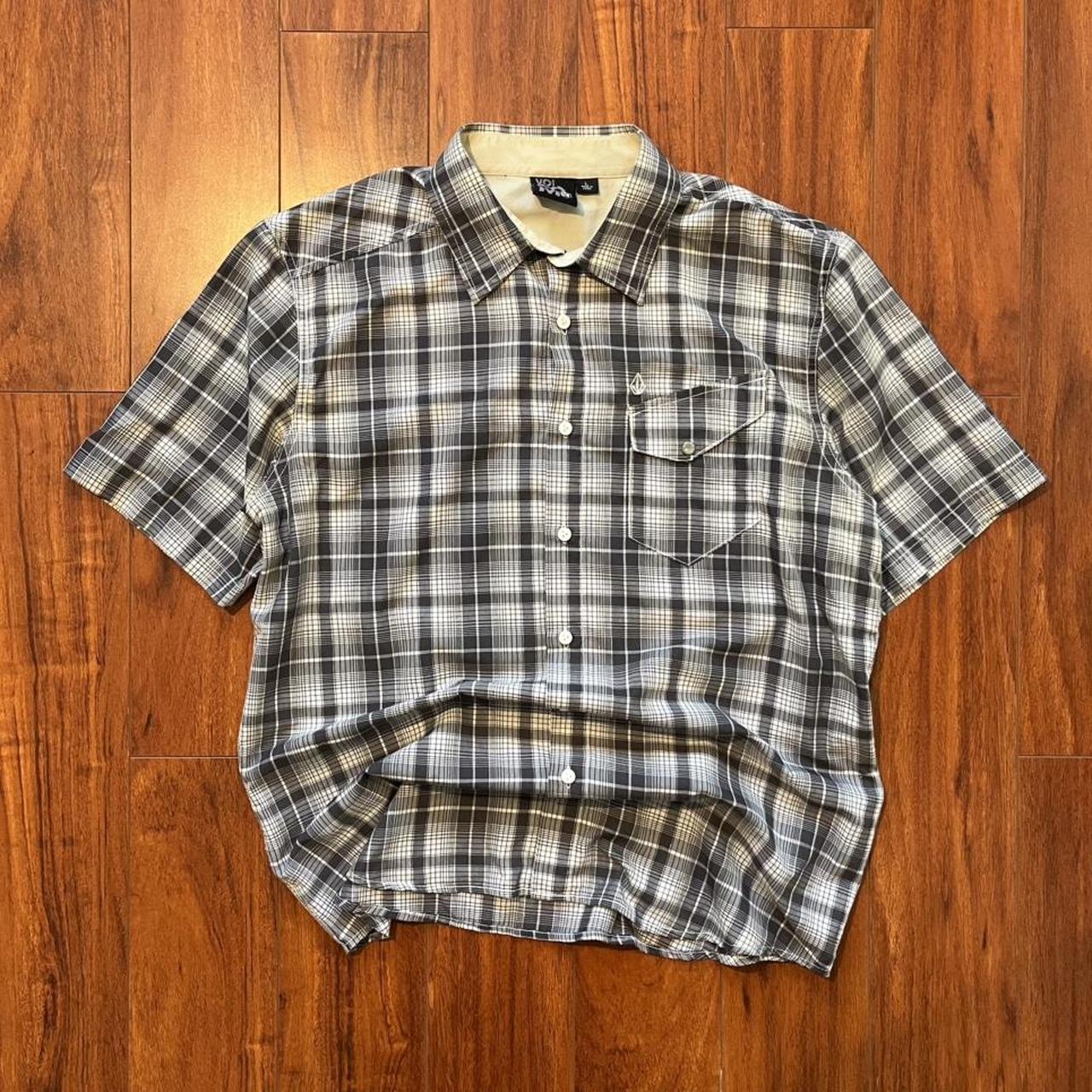 Volcom Men's Shirt - Multi/Grey - L – Volcom plai… - image 1