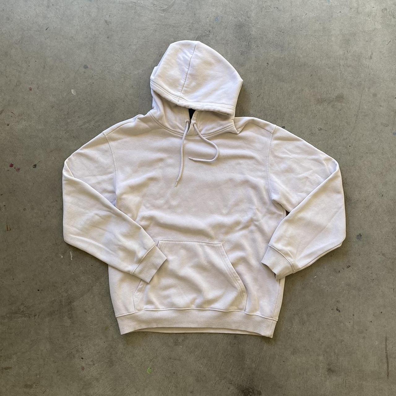 Cream boxy fit H&M hoodie, size small (fits Depop