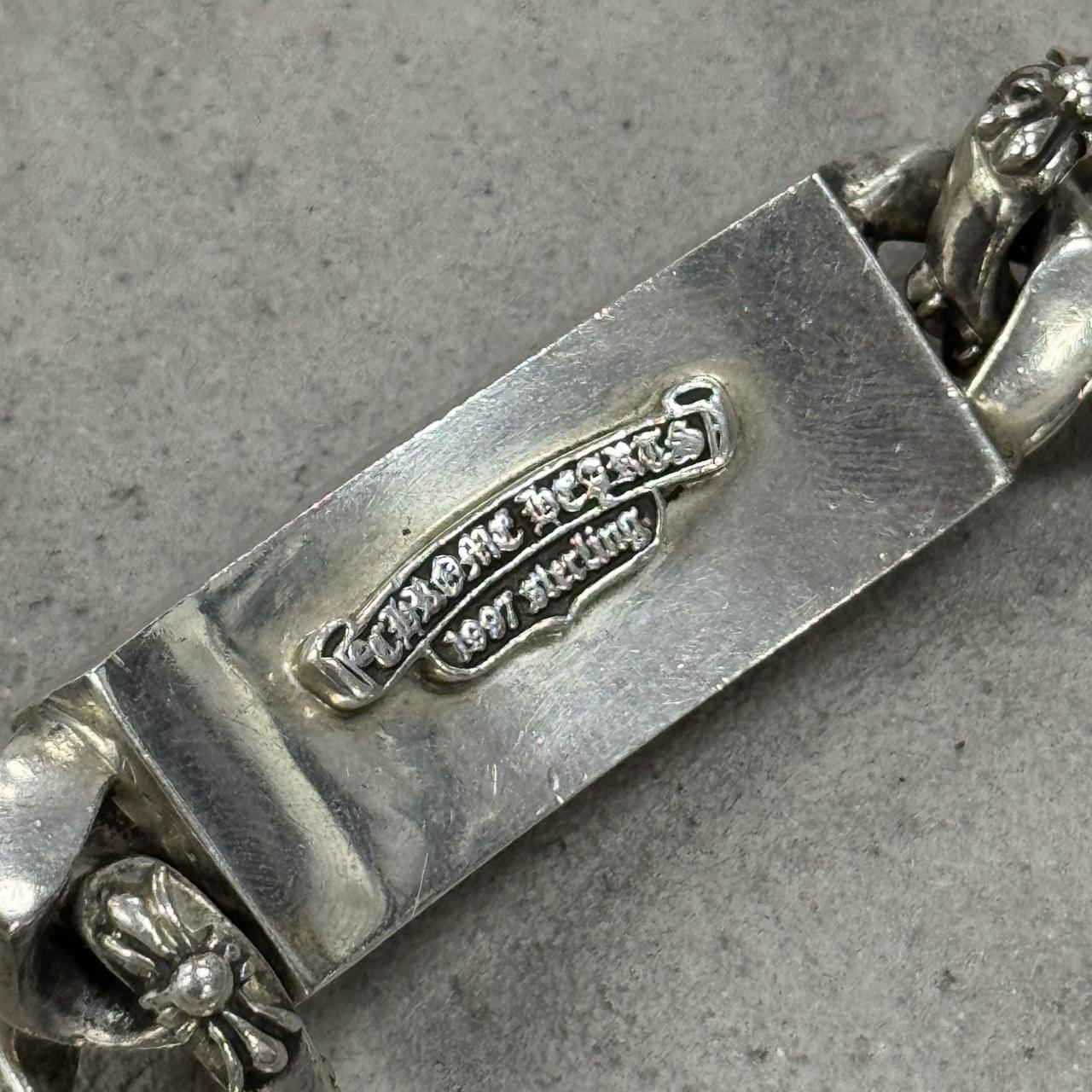 クロムハーツ925 97 Vintage Chrome Hearts Double ID Bracelet | Depop