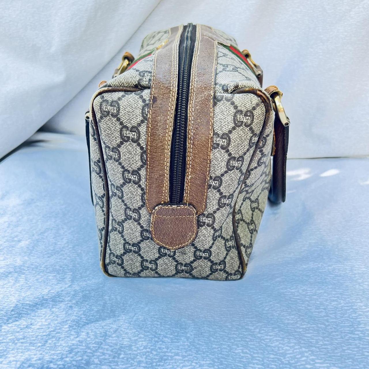 Mini vintage Gucci suede + leather backpack. price - Depop