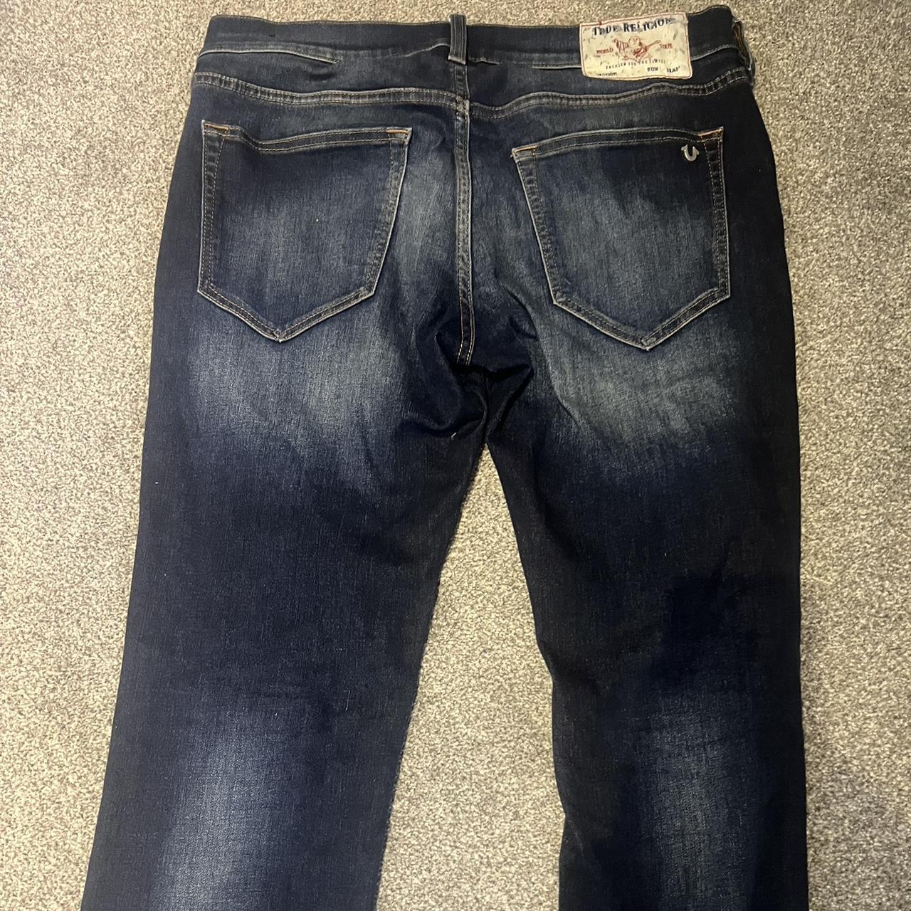 Men’s true religion navy Rocco jeans Perfect condition - Depop