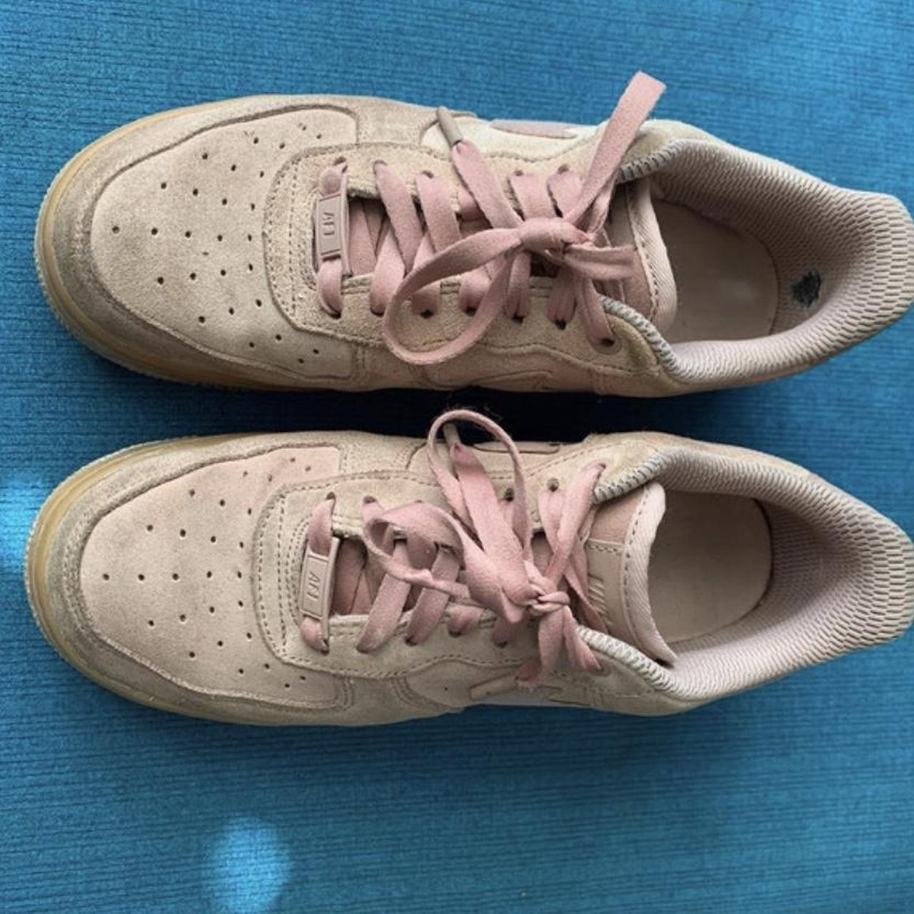 womens pink suede air force 1